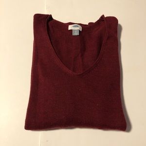 Old Navy V Neck Red Sweater